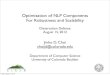 Optimization of NLP Components for Robustness and Scalability