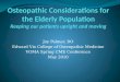 Osteopathic Considerations for the Elderly Population