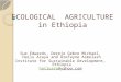 Sustainable agriculture development in Ethiopia