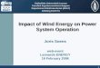 Impact of wind power on power system operation