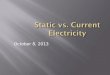Static electricity and electrical currants
