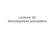 16 development assistance