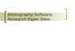Bibliography Software and Computer Science Research paper sites