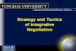 Strategy and Tactics of Integrative Negotiation[Sav Lecture]