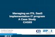 Managing an ITIL SaaS implementation IT program