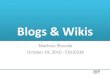 Blogs wikis