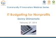 Community IT Innovators - IT Budgeting for Nonprofits 022714