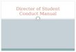 Director of student conduct manual