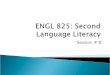 Engl 825 Session 8 Oct 21