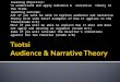 Narratiev & audience theory