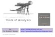 Tools of analysis,presented by dr. shadia yousef banjar