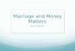 Christian perspective on marriage and money matters