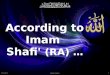 Imam Shafi' (RA)
