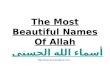 The Perfect Names Of Allah