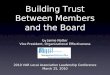 Building Trust Between Board and Members