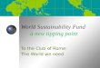 World Sustainability Fund a new tipping point To the Club of Rome: The World we need