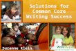 Solutions for Common Core Writing Success