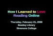 Reading Online @ Simmons Library