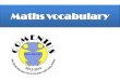 Maths vocabulary Comenius Why Maths