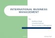 International business management sem   iii