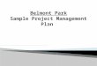 Sample Project Management Plan - Park