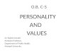 O.b. c 5 personality and values
