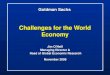 CHALLENGES FOR THE WORLD ECONOMY