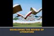 Developing your Review of Literature