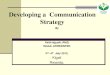 Developing a communication strategy