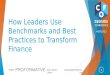 How Leaders Use Benchmarks and Best Practices to Transform Finance