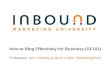#1 IMU: How to Blog Effectively for Business (GF101)