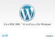 It’s a WIN, WIN: ‘WordPress On Windows’