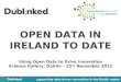 Open Data in Ireland to Date