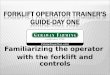 Forklift operator trainer's guide day one - rev