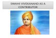 Swami vivekanand as a contributor