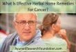 What Is Effective Herbal Home Remedies For Cancer?