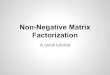 Beginners Guide to Non-Negative Matrix Factorization