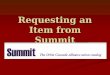 Request an Item from Summitt