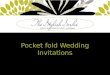 Pocket fold wedding invitations
