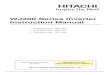 Instruction Manual - Hitachi WJ200 Series Inverter