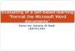 Evaluating The A Self Based Learning Format The Microsoft Word Documents