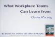 What Workplace Teams Can Learn from Ocean Racing