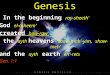 Genesis and Old Testament Basics