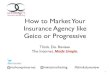 Insurance marketing like geico or progressive  no notes