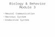 Module 3 neural and hormonal systems
