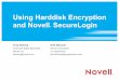 Using Hard Disk Encryption and Novell SecureLogin