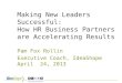 Onboarding New Leaders: How HR Business Partners Accelerate Results