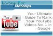 The Ultimate Guide on How To Rank Your YouTube Video No. 1 in Google