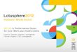 Lotusphere 2012: BP110 Performance Boost for your Notes Client