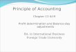 Chapter 13 & 19 profit determination and balance day adjustments clc